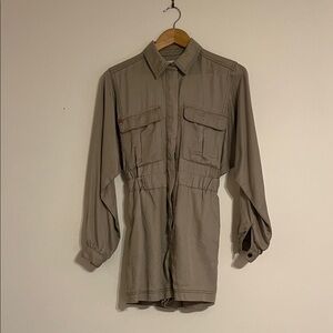 Olive Green Long Sleeve Romper